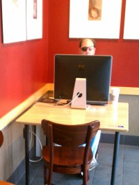 Notice the original box to his right.