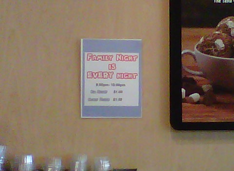 Don't spill ice cream on your pajamas, Junior.