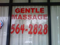 Gentle Massage is open late. Gentle Massage is open late.