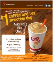 $1 Jamba Juice Coffee & Tea Smoothies